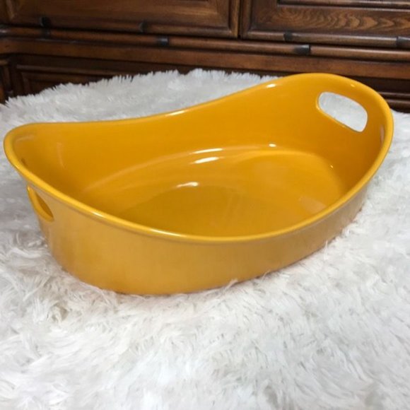 NWOT Rachael Ray Yellow 3qt Oval Handled Baking Dish - Picture 6 of 12